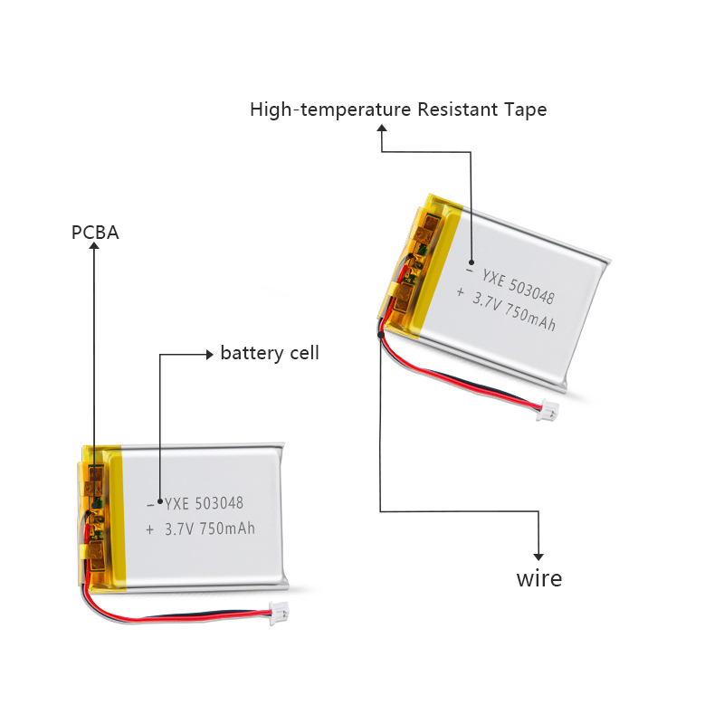 3.7 V Li-ion Battery 503048-750mah